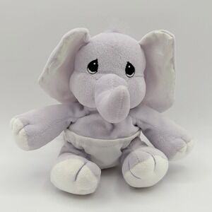 Precious Moments 2000 Elephant Tender Tails Plush Stuffed Animal Purple 6"